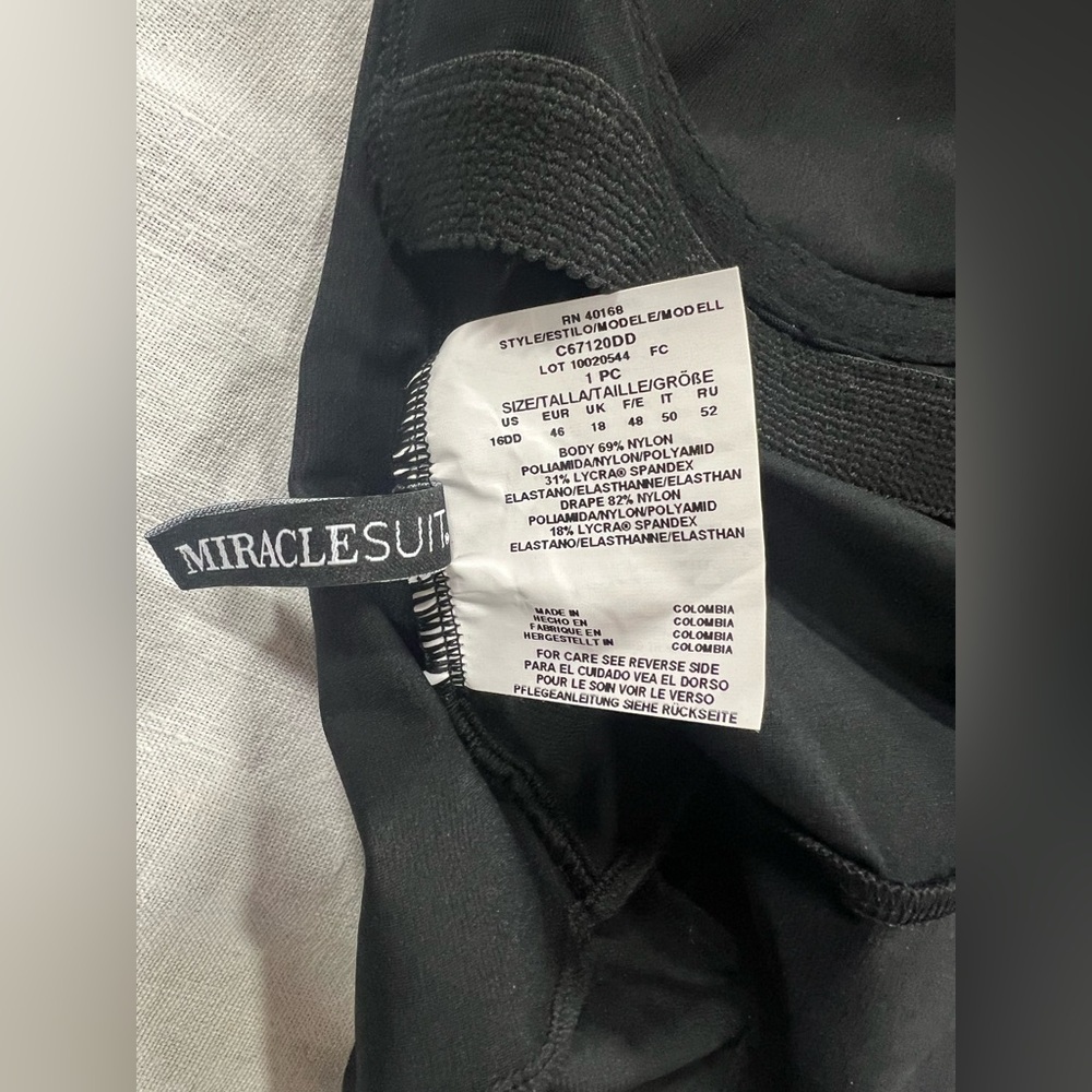 Miraclesuit Classic Black Swimsuit - Picture 5 of 9